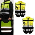 thumbnail image 1 of 2 Uds Chaleco Reflectante De Seguridad Con Tiras Para Tráfico Amarillo Negro Sharpla  Chaleco reflectante de seguridad, 1 of 8