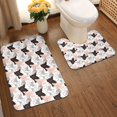 thumbnail image 2 of Yiaed Pigs Print Bathroom Mat Set 2 Pieces Mat Anti-Skid Pad Ultra Soft and Absorbent Bathroom Bath Mat Contour Bath Rugs for Toilet Base, 2 of 6