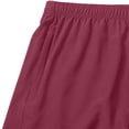 thumbnail image 5 of hlysgo Mens Quick Dry Shorts Comfort Cozy Fit Athletic Elastic Waist Short Running Gym Training Basketball Tennis with Zipper Pockets Wine,3xL, 5 of 6