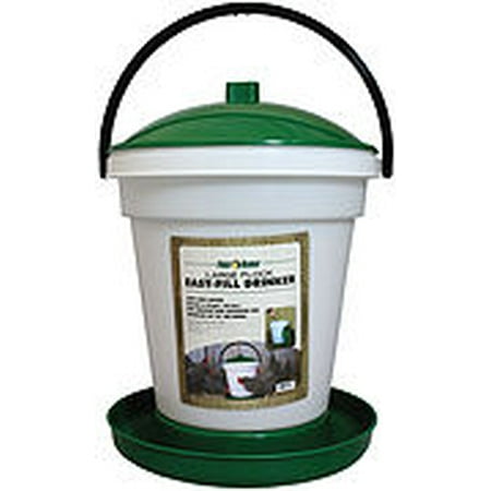 Harris Farms Poultry Drinker EZ Fill Top Fill Waterer for Chickens, 6-1/4 Gallon Capacity