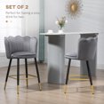 thumbnail image 4 of HOMCOM Bar Stools Set of 2, Counter Height Barstools with Back, 4 of 10