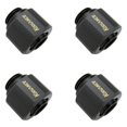 thumbnail image 1 of Koolance G1/4" Compression Fitting for Soft Tubing with 10mm ID x 13mm OD (3/8in x 1/2in), Black, 4-pack, 1 of 3