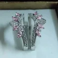 thumbnail image 4 of 2Ct Marquise Cut Simulated Diamond Pink Sapphire Wedding Enhancer Ring 14K White Gold Plated 925 Silver For Her, 4 of 5