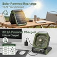 thumbnail image 3 of Fohil 20000mAh Solar Camping Fan with LED Light, Solar/USB Charging, 4-Speed Fan,3 Timer Settings, Phone Charging for Camping Fishing Outdoor, Green, 3 of 9
