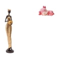 thumbnail image 1 of Estatuas de mujeres, figuras africanas, escultura de ciervo, estatuas de ciervos durmiendo de resina, pintadas a mano, adorno coleccionable, ideal par, 1 of 8