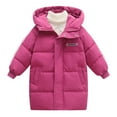 thumbnail image 5 of Toddler Winter Coat,Kids Puffer Jacket Mid-Length with Collar Hooded Warm Windproof Thick Parka Boys Winter Coat Size 4-5 Years, 5 of 5
