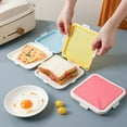Snap Fresh Sandwich Containers Reusable, BPA Free Plastic, Snap & Lock Shut Lids and Silicone