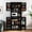 Black, variant on CBJCBJ 72" Tall 6-Layer Modern Kitchen Pantry Cabinet with Open Storage and Adjustable Shelves,Blue