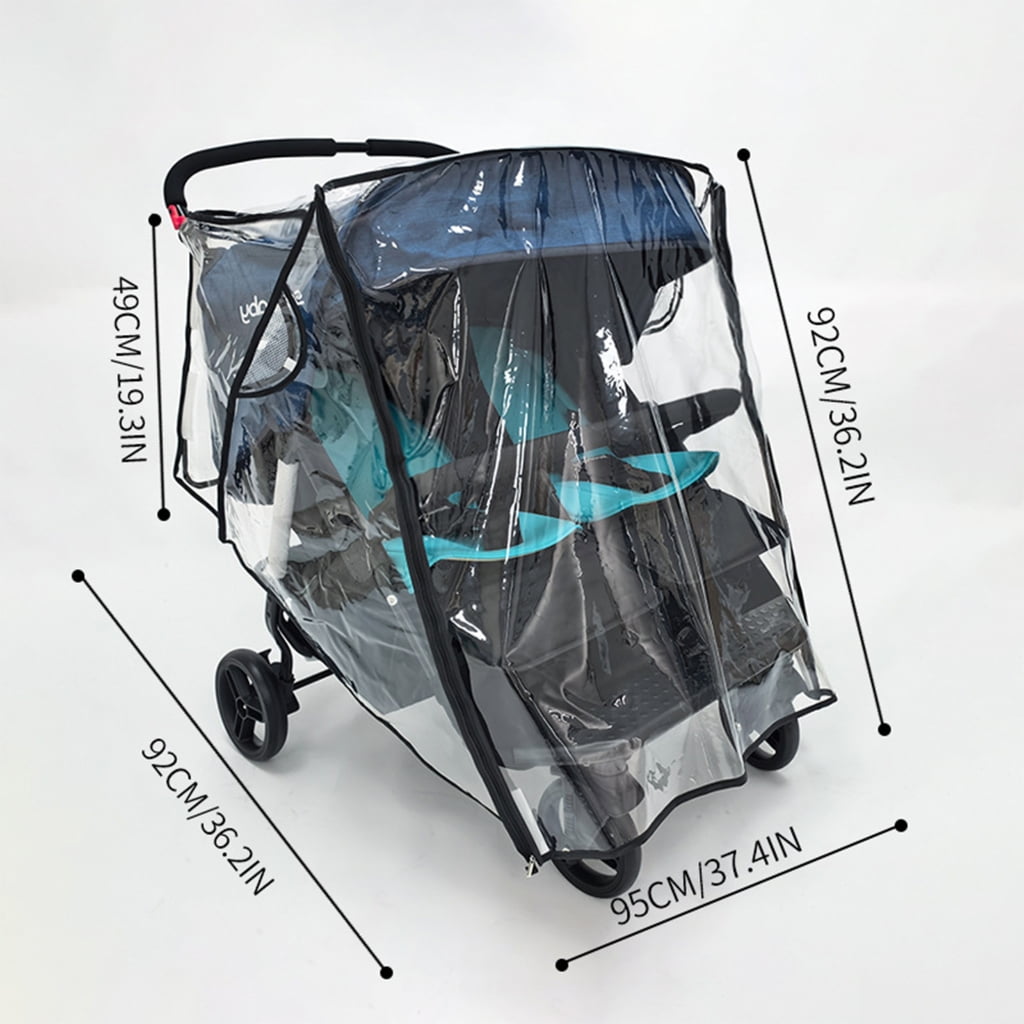 AOOOWER Strollers Rain Sleeve Water Proofing EVA Breathable Equipped Rear Pocket