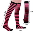 thumbnail image 2 of WoWstyle Thigh High Socks for Women Over The Knee Stockings Striped Cocks Extra Long Cosplay Costumes Accessories, 2 of 7
