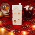 thumbnail image 4 of FXMLRLK White Theme - Ceramic Christmas Village Houses, Glowing Lighted Holiday Decorations for Indoor Tabletop, Farmhouse Country Style Christmas Home Decor,Style 17, 4 of 6