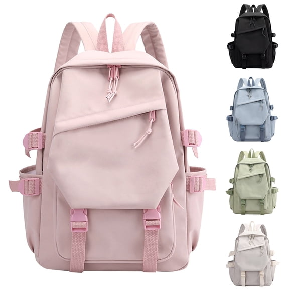 Modstep Womens Fashion Backpack Large Capacity Schoolbag Adjustable Shoulder Strap Zipper Laptop Bags for Travel Black