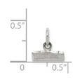 thumbnail image 2 of Sterling SIlver Rhodium-plated Small Diamond-cut #Top Charm, 2 of 2