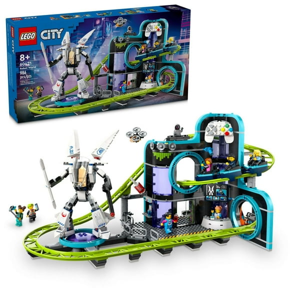 LEGO My City Le parc de montagnes russes Monde des robots 60421 Ensemble de construction (986 pièces)
