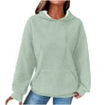 thumbnail image 2 of Tawop Sweatshirts for Women Tops for Women Womens Sweatshirts Long Sleeve Hoodies Drop Shoulder Green 5XL, 2 of 5