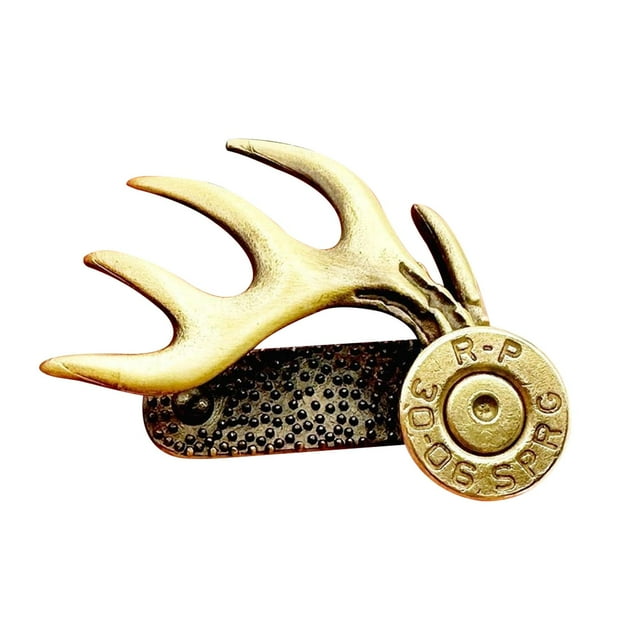 KLKCMS Antler Hat Clip Decorative Gift Durable Cap Clip for Birthday Outdoor Dating Gold