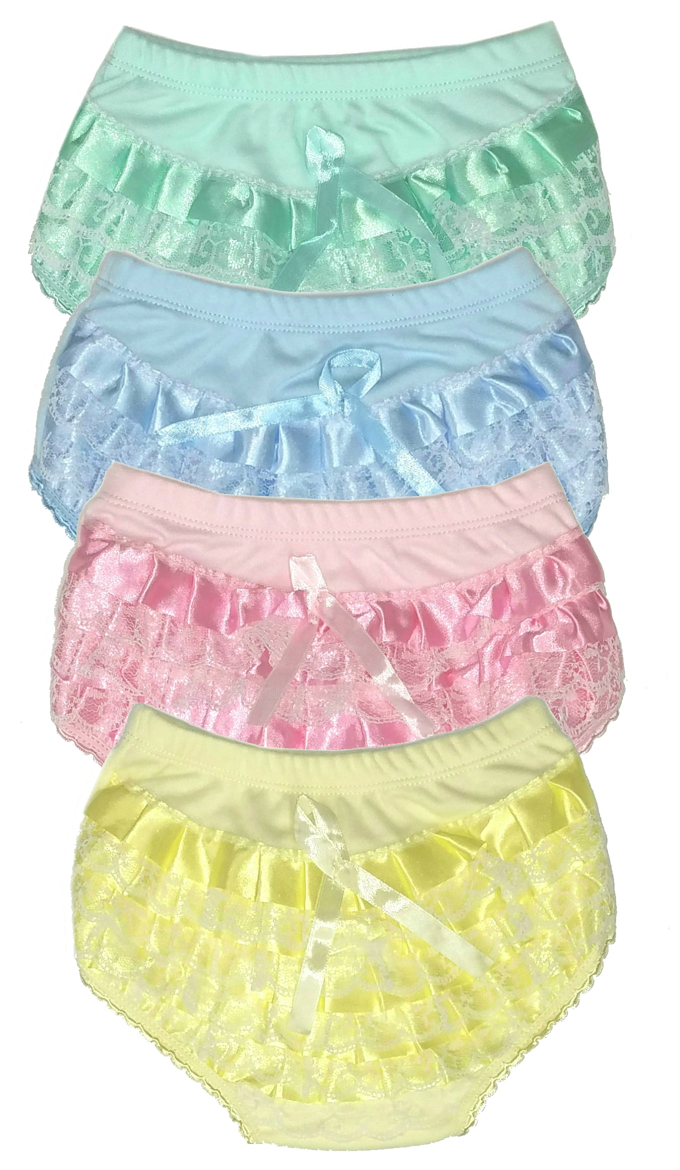 WINZIK Baby Girls Kids Bloomers Diaper Covers Shorts Underwear Panty Pretty Ruffle Briefs Elastic Waistband Cotton Pants 