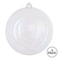 thumbnail image 2 of Vickerman 6" Clear Iridescent Ball Ornament, 4 per Bag, 2 of 4