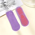 thumbnail image 3 of Fvsianol Trampoline Socks Silicone Grip Socks 1 Pair Trampoline Socks Non skid Silicone Grip Bottom Great Friction Solid Color High Elasticity Sweat Absorption Adult Home, 3 of 7