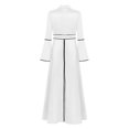 thumbnail image 4 of TSSOE Women's Pastor Pulpit Robes Flared Sleeves Church Clergy Maxi Dress Priest Liturgical Dancewear White XL, 4 of 6