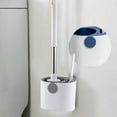 ZKCCNUK Silicone Toilet Brush With Holder, Bathroom Toilet Bowl Brush