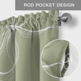 thumbnail image 6 of Sage Green Farmhouse Short Window Curtain Valances, Minimalist Abstract Modern White Art Rod Pocket Kitchen Valances for Living Room Bedroom Bathroom Cafe 54" x 18", 6 of 8