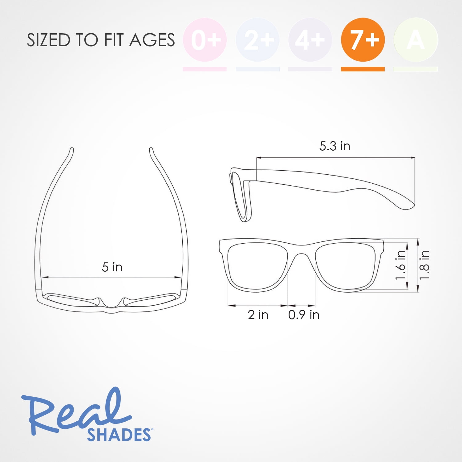 Real Shades Kids Switch Unbreakable Color Changing Sunglasses Age 7+