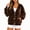 Brown, variant on Wrongduck Women's Velvet Cardigan Jacket Lightweight Button Front Long Sleeve Casual Sweater Coat with Pockets Spring Fall Layering Top