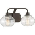 thumbnail image 3 of Quoizel Trilogy 2 Light Vanity Light in Old Bronze, 3 of 4