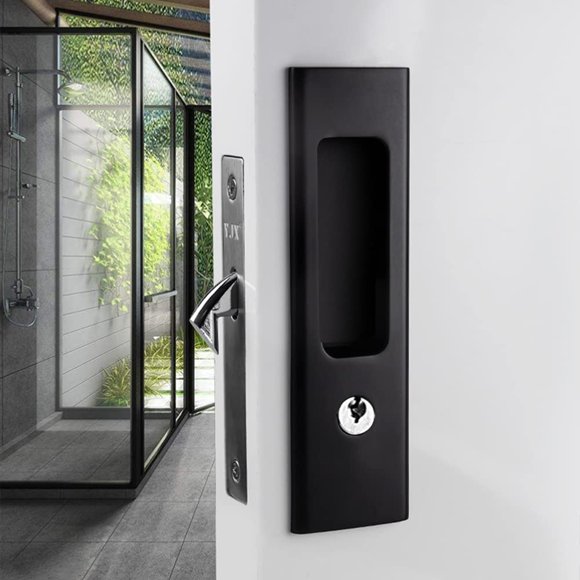 Herrajes para cerraduras tipo bolsillo GIFSIN Privacy de 6.3 pulgadas, color negro mate