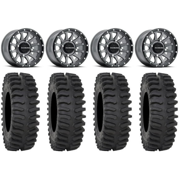 Raceline Trophy 15" Grey Wheels 35" XT400 Tires Polaris RZR XP 1000 / PRO XP / Ranger XP 900/1000