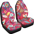 thumbnail image 3 of POLERO Soft Front Seat Cover for Van, Breathable Anti-Slip Car Seat Covers Polyester Set, Colorful Heart Garden, 3 of 9