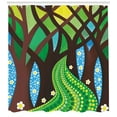 thumbnail image 3 of Enchanted Forest Shower Curtain, Abstract Woods with Footpath Going in Depth and Flowers Growing Everywhere, Fabric Bathroom Set with Hooks, 69W X 84L Inches Extra Long, Multicolor, by Ambesonne, 3 of 3