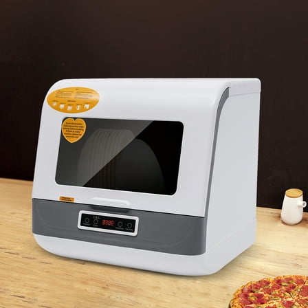 Peakora Portable Countertop Dishwasher, 3-in-1 Function Flip-Top Dishwasher, 800w Mini Dishwasher for Small Households Apartments Boats 17.72*15.75*17.32in