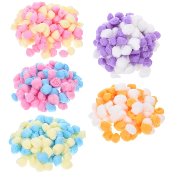 DEEPCRAFF 500Pcs Assorted Color Cotton Pom Pom Balls Soft Fuzzy Balls for Craft Making and Decoration