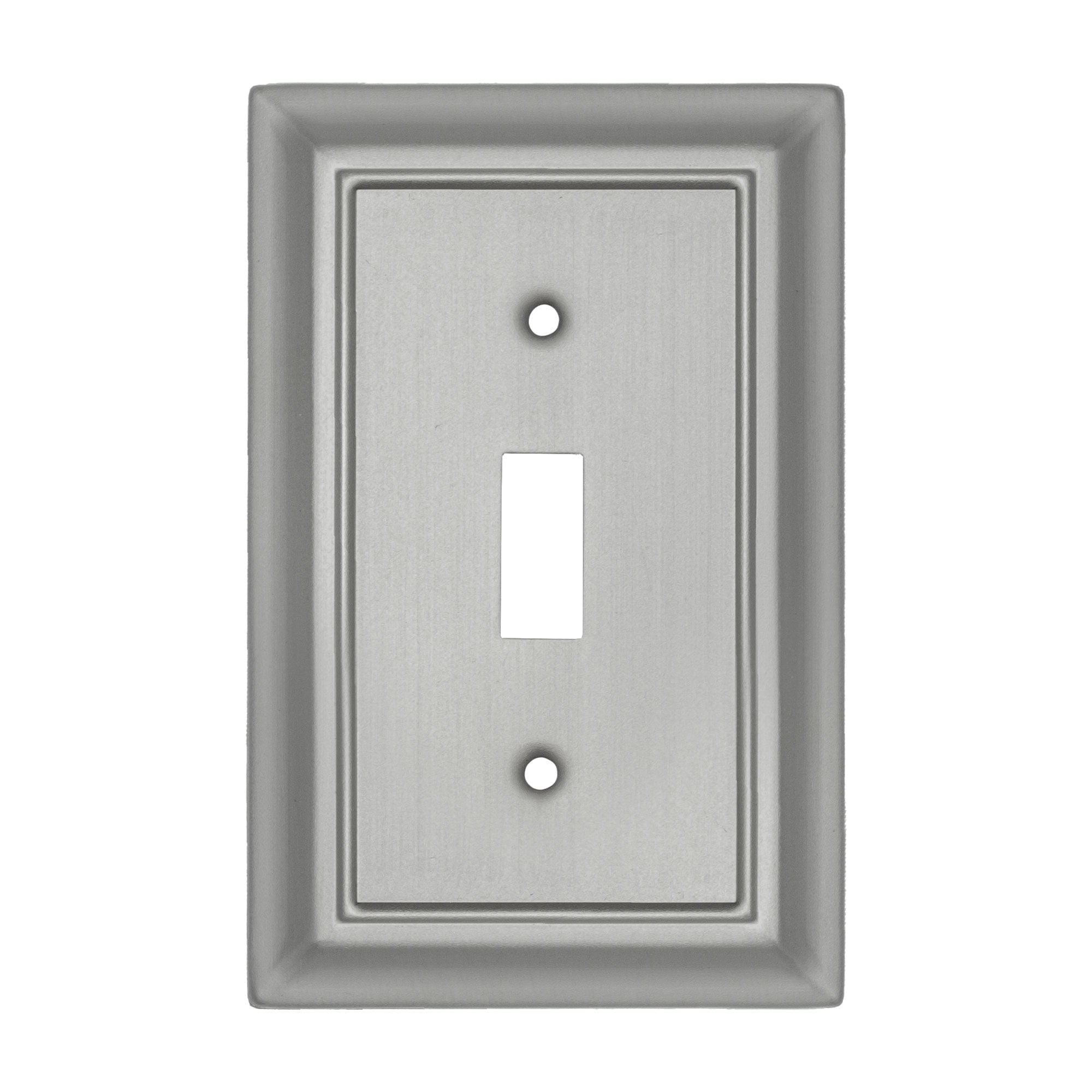 (3 pack) Elumina 150TNNB Sydney Satin Nickel Steel 1 Toggle Standard 5 in. Tall Wallplate