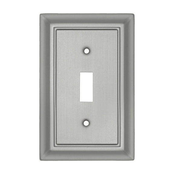 Elumina 150TNNB Sydney Satin Nickel Steel 1 Toggle Standard 5 in. Tall Wallplate