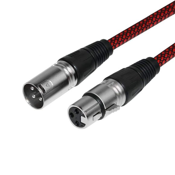 XLR Cable 6ft 2Pack Male to Female, Furui Microphone XLR Cable 3 Pin Nylon Braided Balanced XLR Cable Mic DMX Cable Patch Cords with Oxygen-Free Copper Conductors