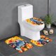 thumbnail image 1 of Blue Exorcist Juego de 3 alfombras de baño de coral fleece: tapete de baño + alfombra de inodoro en forma de U + funda de tapa de inodoro en forma de O, 1 of 6