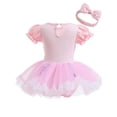 thumbnail image 2 of WIBACKER Infant Baby Girls Princess Romper Costume Onesie Fancy Dress Bodysuit with Headband Halloween Birthday Dresses, 2 of 9