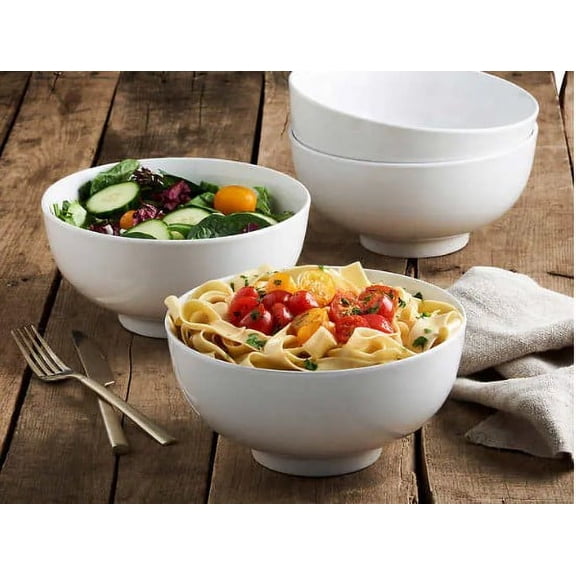 Denmark Classic 4 Piece Porcelain All Purpose Bowls, White