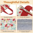 thumbnail image 4 of Pioneer Flower Floral Print Pattern Insulated Lunch Bag for Women & Adults,Large Portable Soft Cooler Lunch Bag,Thermal Food Storage Tote with Pearl Cotton,8.66L,8.75x5.75x9.5 Inch, 4 of 6