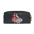 thumbnail image 2 of YFYANG Leather Portable Travel Small Makeup Bag, Multifunctional Storage Bag, Black Fashionable Women Pattern Cosmetic Bag, 2 of 4