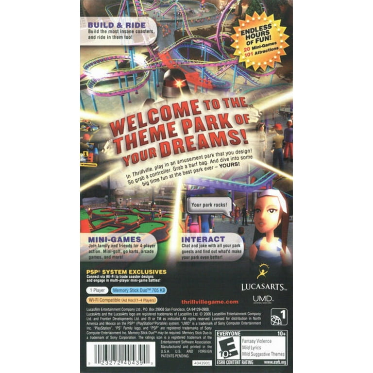 Jeu PS2 Thrillville avec notice playstation 2 sony vintage