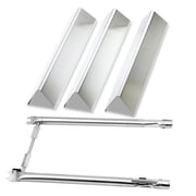 7635 Flavorizer Bars & 69785 Burners for Weber Spirit 200 / Spirit II 200 Grills | E-210, E-220, S-210, S-220 (Front Controls), Stainless Steel
