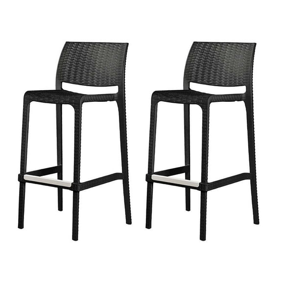 Lagoon Rue Resin Stackable Bar Stool Set of 2