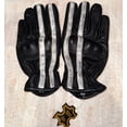 thumbnail image 4 of Motorcycle Leather Gloves With Reinforced Knuckles, Full Finger, Touchscreen Finger Tips, Black ZAMGEAR, 4 of 7