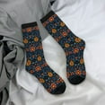 thumbnail image 5 of KLL Mexican Flower Print Cool Socks Men's Women's Crew Socks Funny Crazy Novelty Stockings, 5 of 6