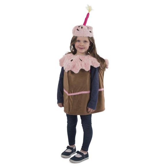 Dress Up America 1002-M-L Cake Slice Girls Costume - Medium & Large - Age Group 8-10 & 12-14 Years
