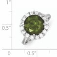 thumbnail image 2 of Sterling Silver Green & Clear CZ Ring, 2 of 2